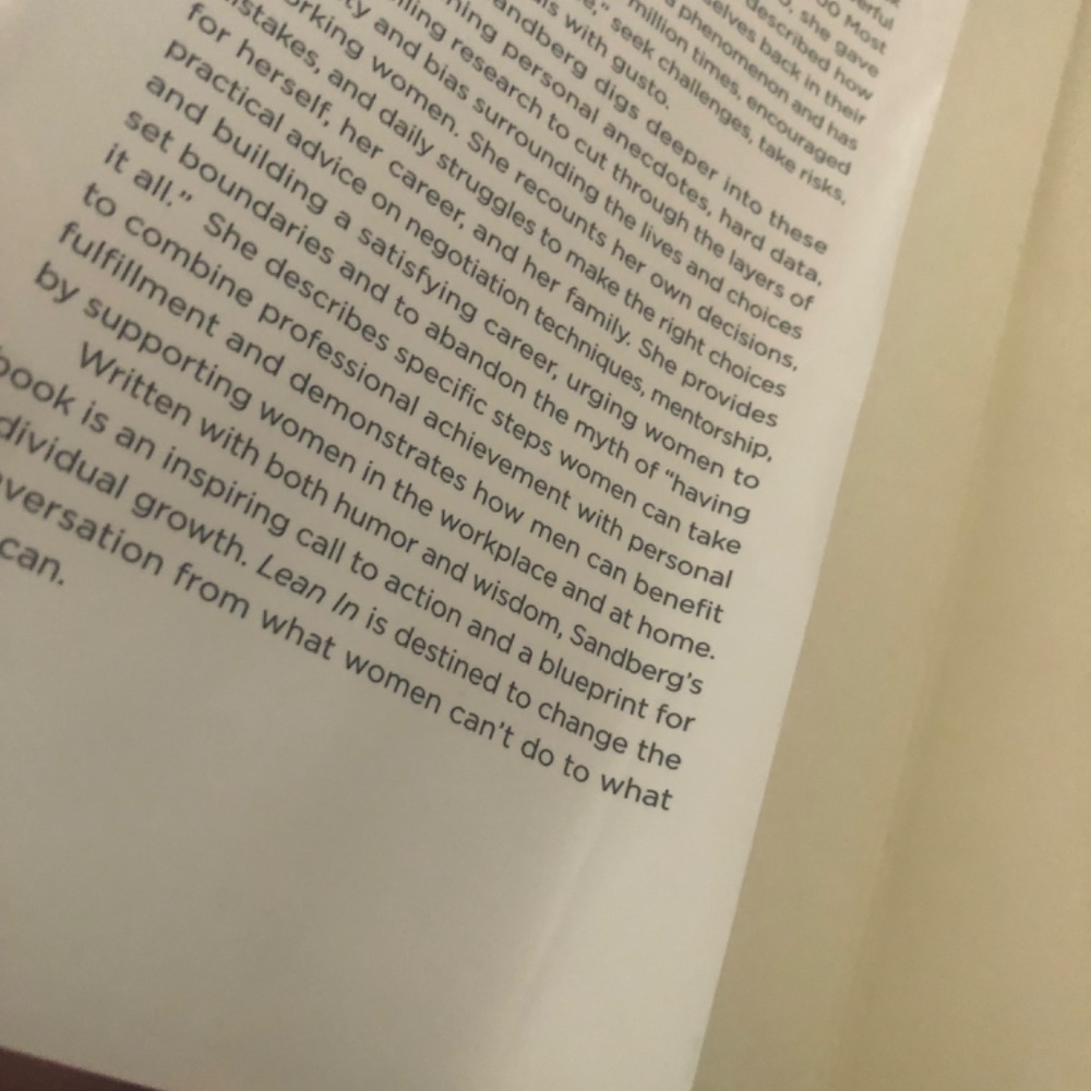 Lean In hardcover book by Sheryl Sandberg - Picture 4 of 4